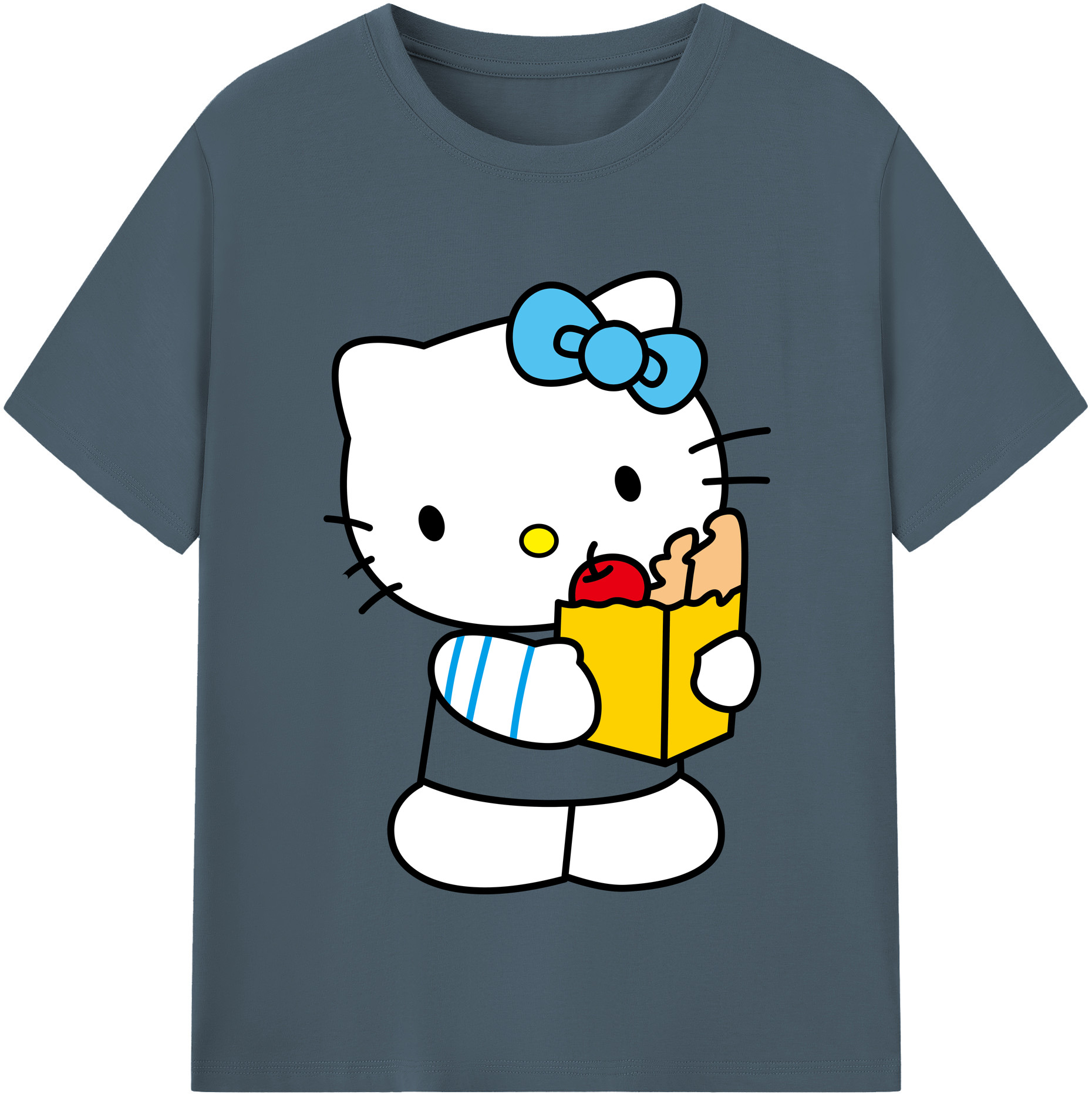 （画像用） Hello Kitty ハローキティ 綿100％半袖Tシャツ（フロントプリント）